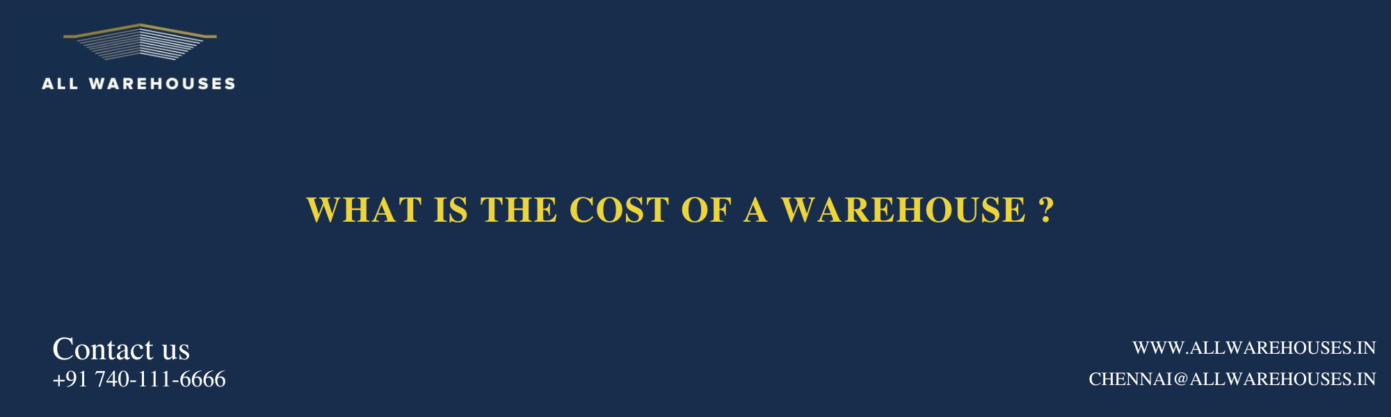 Warehouse construction cost