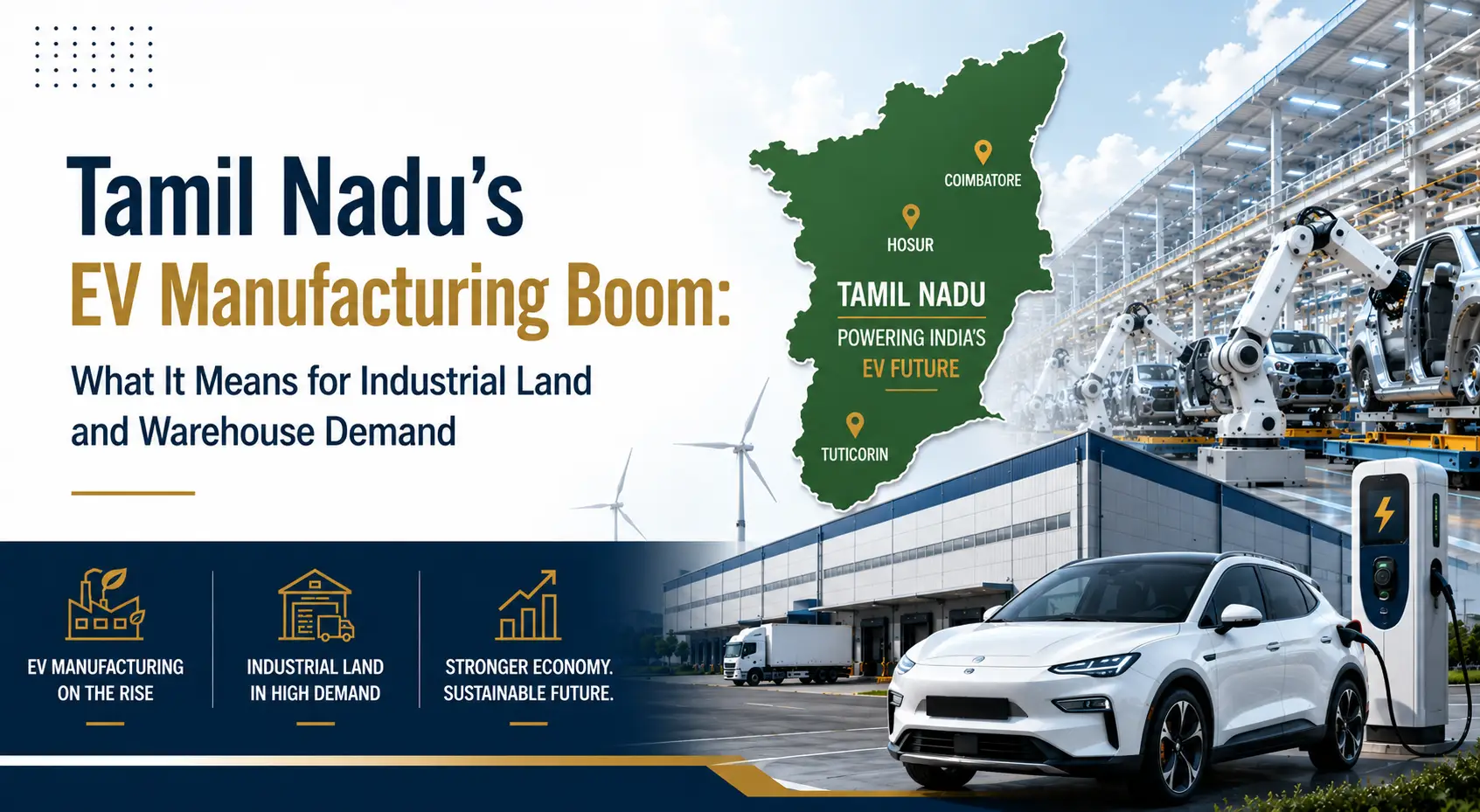Tamil Nadu’s EV Manufacturing Boom: What It Means for Industrial Land and Warehouse Demand